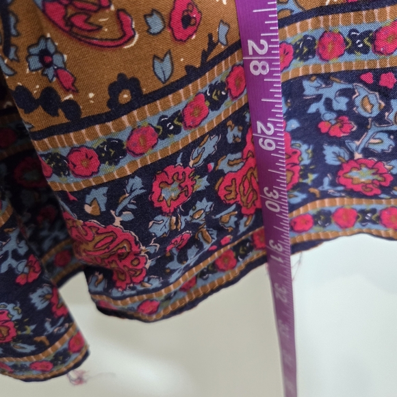 Haute Hippie Floral Paisley Maxi Skirt in Mustard and Pink - Picture 5 of 5